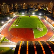 Na imagem vê-se a imagem aérea do Cete.